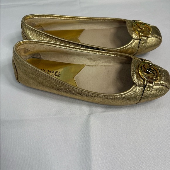 Michael Kors Gold Flats with Emblem - Picture 3 of 5